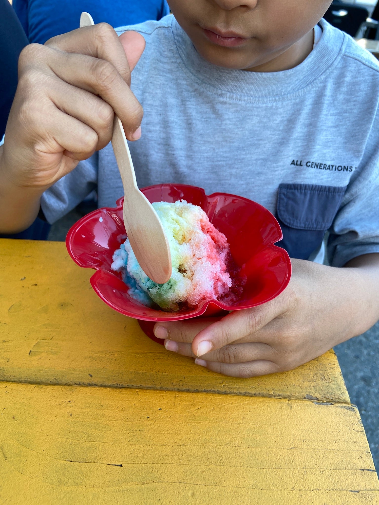 Shave ice in pedal cup