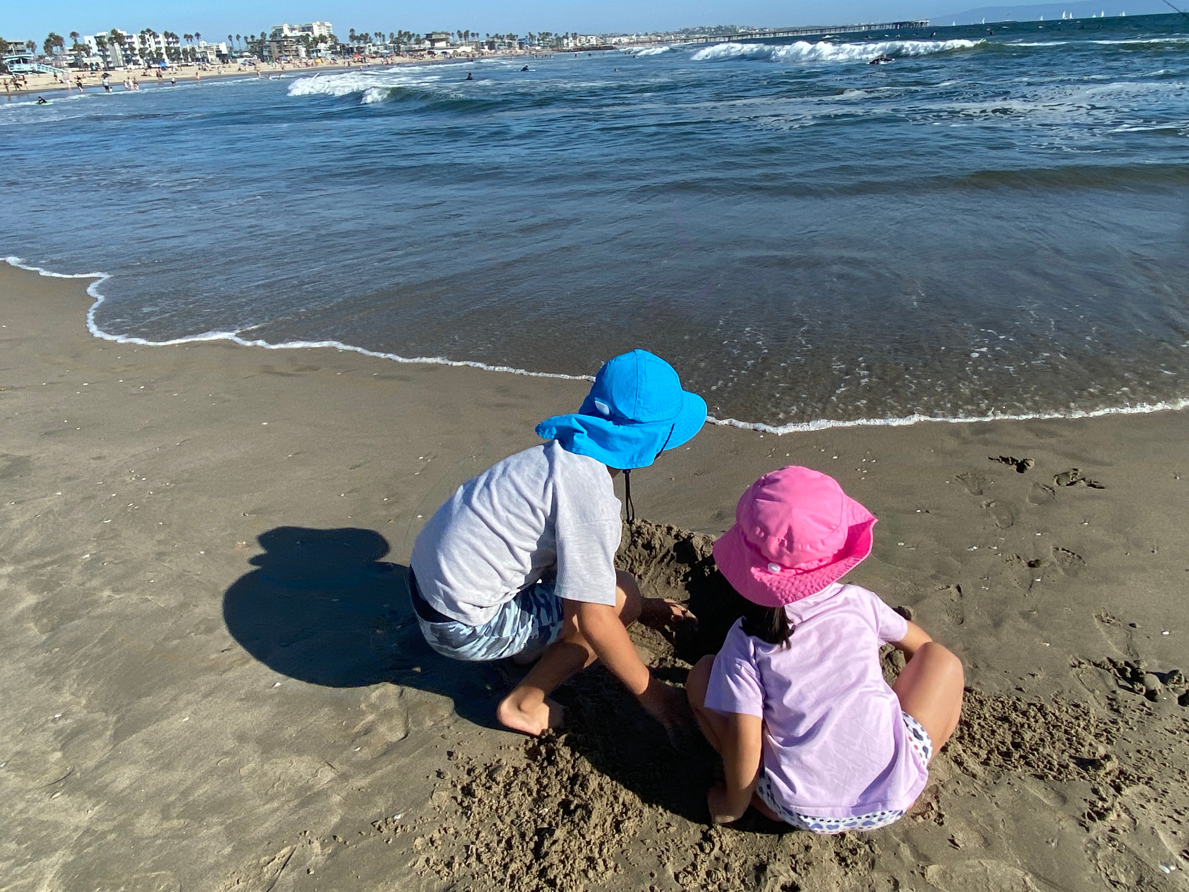 Kids playing on the beach, Biodegradable products