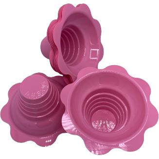 Shave Ice Flower Cups - Pink color Icy-Sky.com