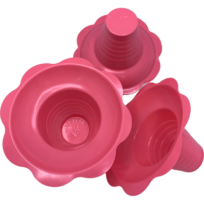 Shave Ice Flower Cups - Pink color Icy-Sky.com