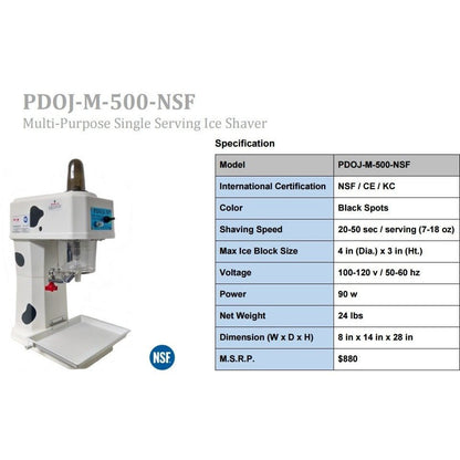 Shaved Ice Machine - PDOJ-M-500-NSF Ice Shaver - IcySkyy